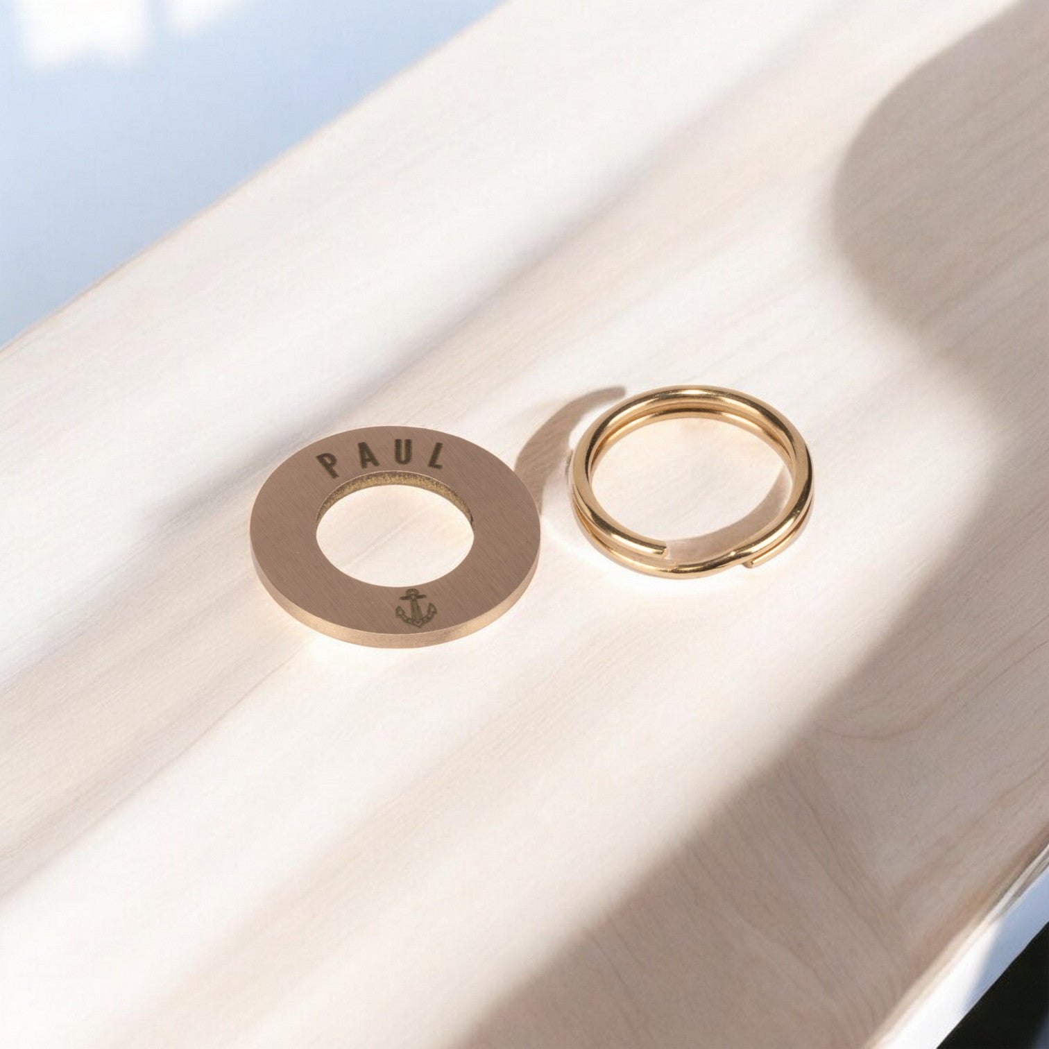 PFOTENMARKE - Messing Hundemarke in Ringform – 30 mm Durchmesser