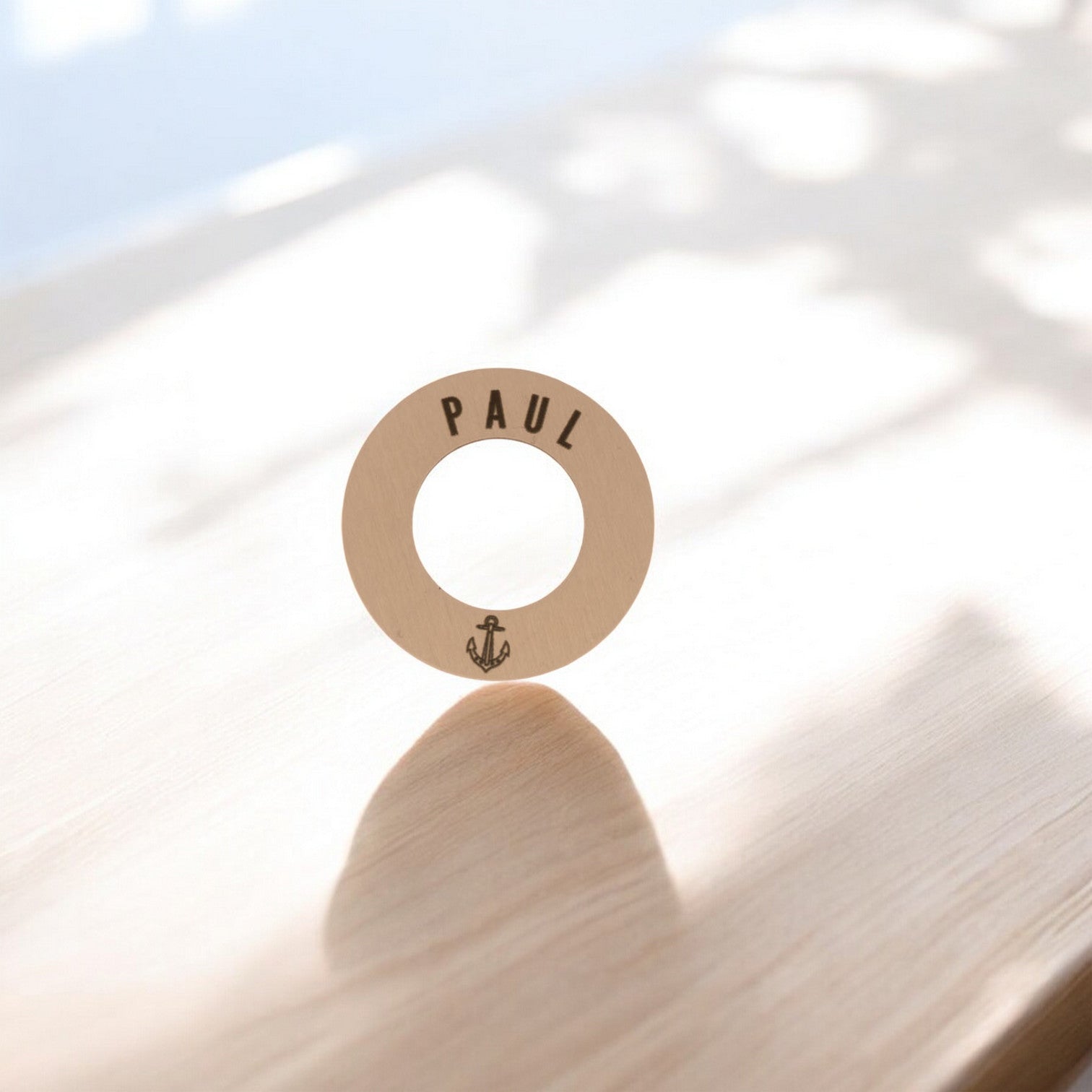 PFOTENMARKE - Messing Hundemarke in Ringform – 30 mm Durchmesser